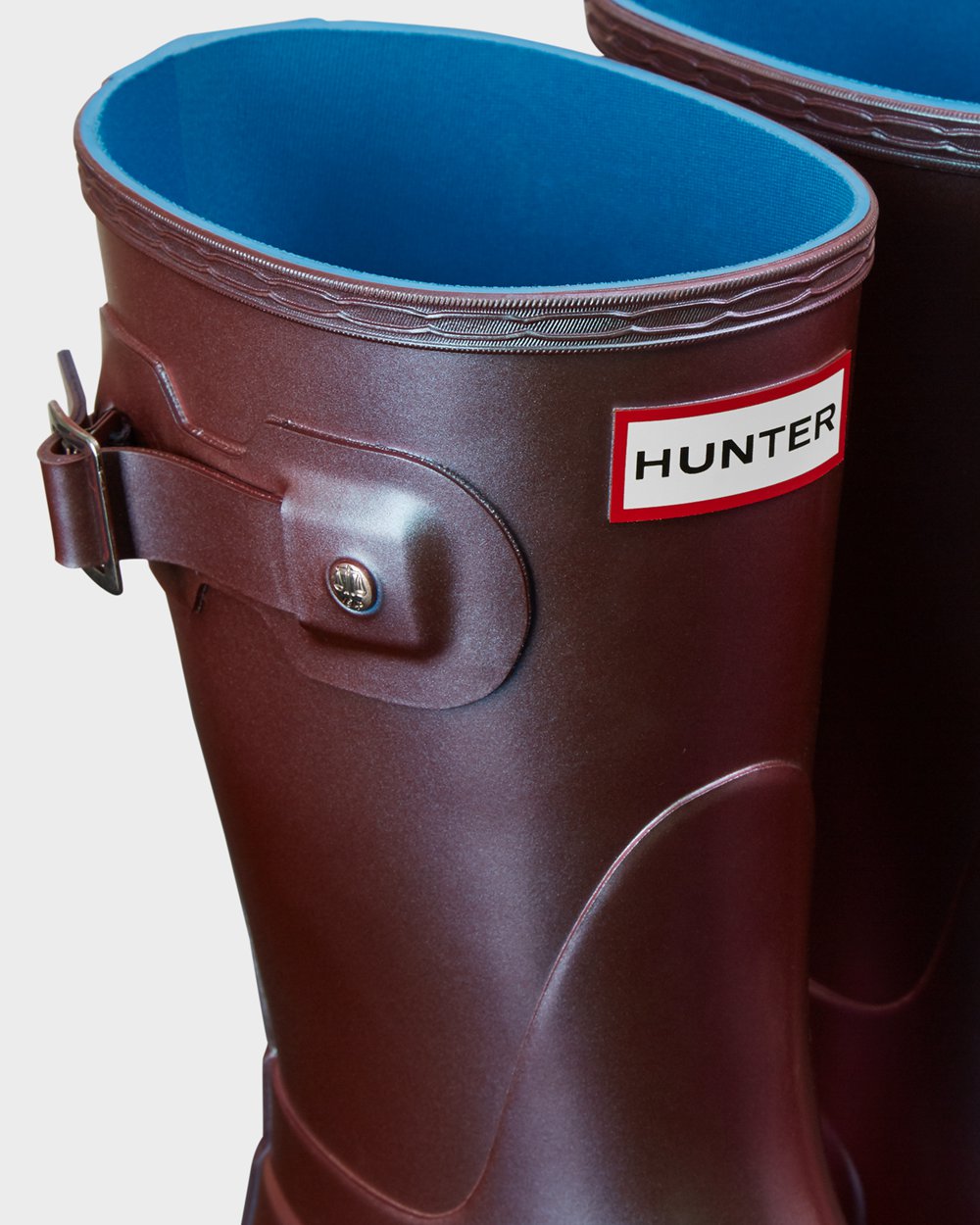 Hunter Original Nebula Short Rain Boots - Online Sale Womens Blue - PZGMYL153